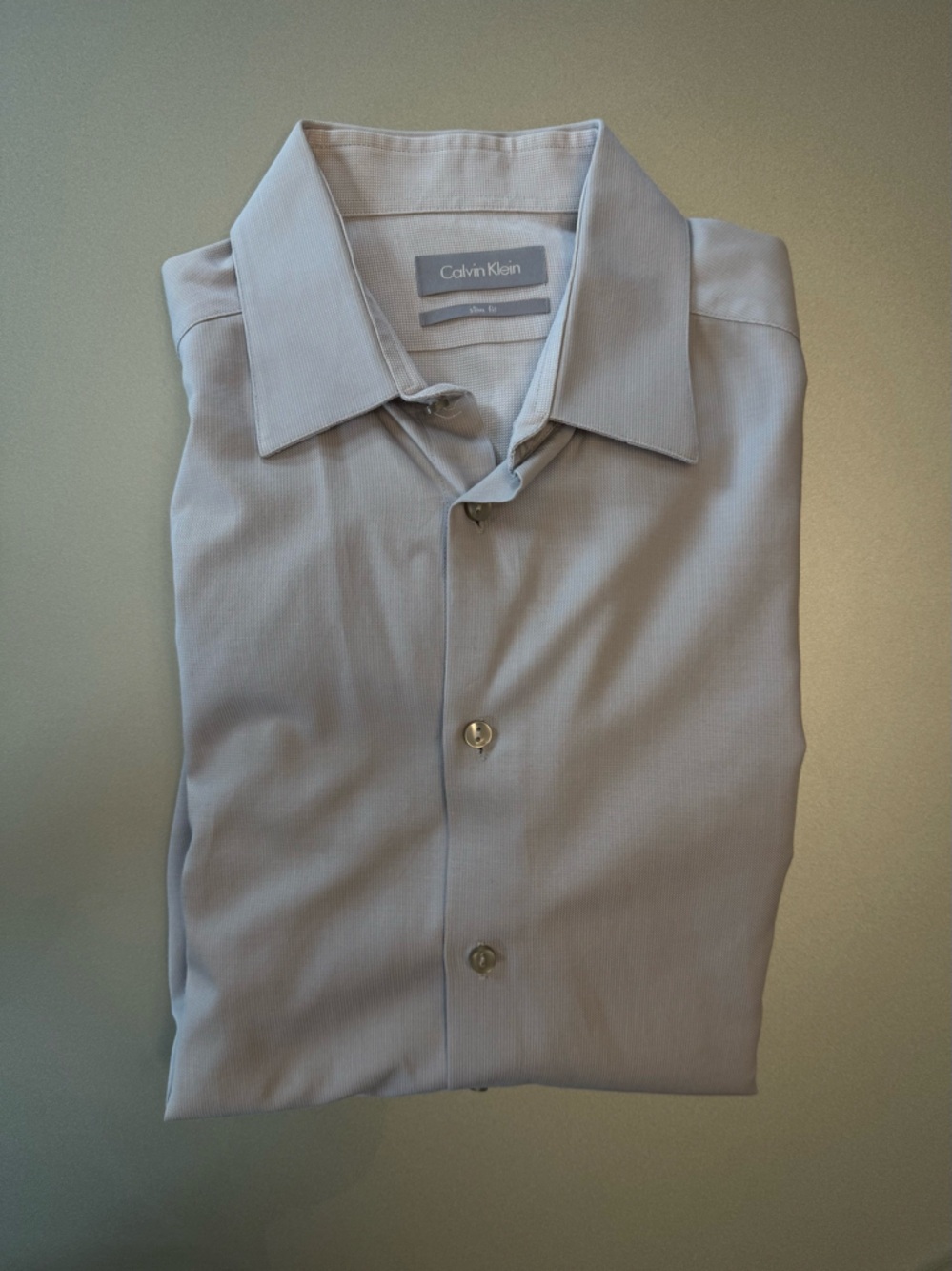 Calvin Klein Men's Light Gray Dress Shirt